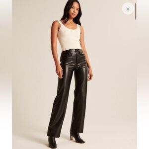 Abercrombie Straight Leg Faux Leather Pants